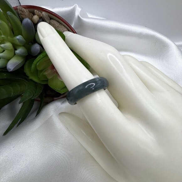 Moss Agate Eternity Band Size 7 - Picture 1 of 5